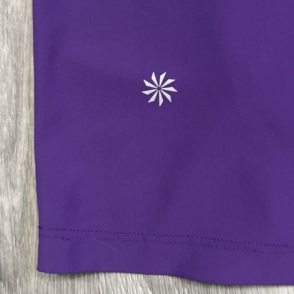 Athleta Purple Shirt Top Women’s Size Medium Gym Workout Yoga Casual Stretch - Picture 4 of 8